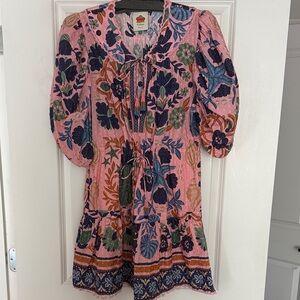 FARM Rio Seashell Tapestry Mini Dress